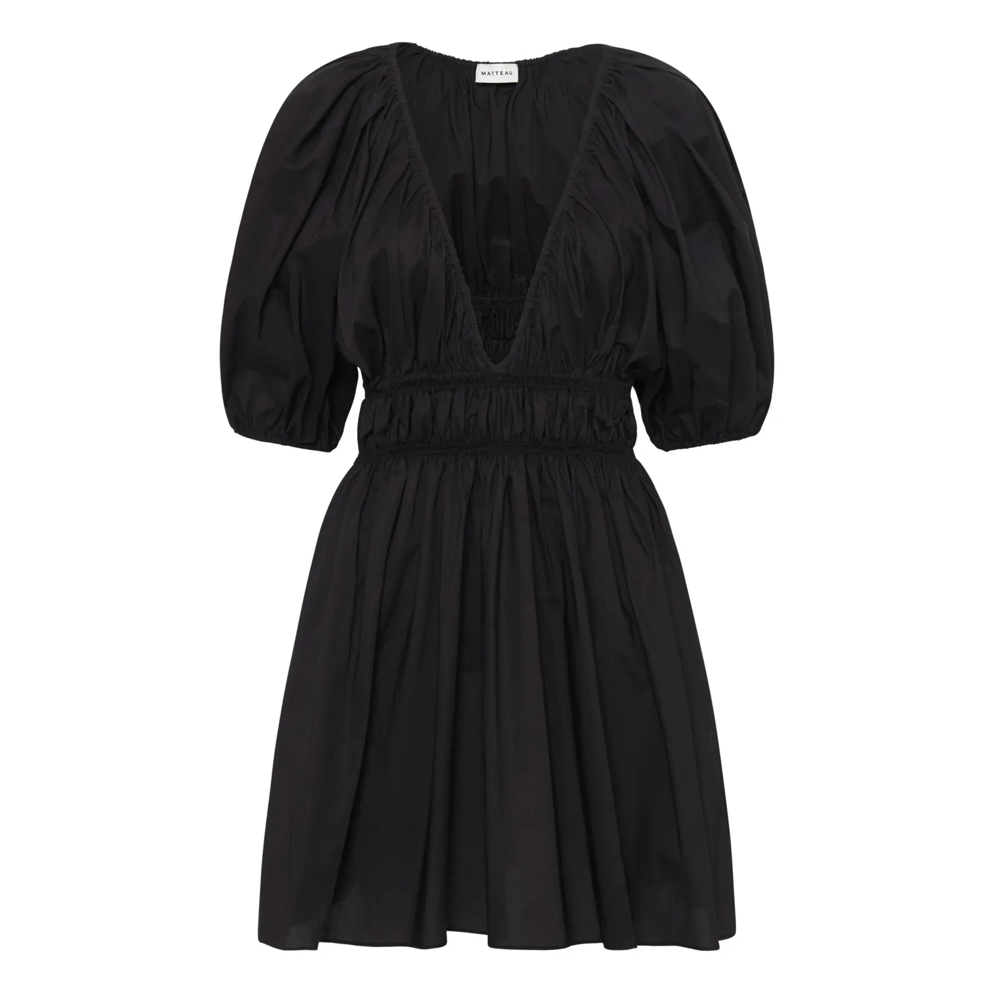 Matteau - Shired Draped Mini Dress | Black