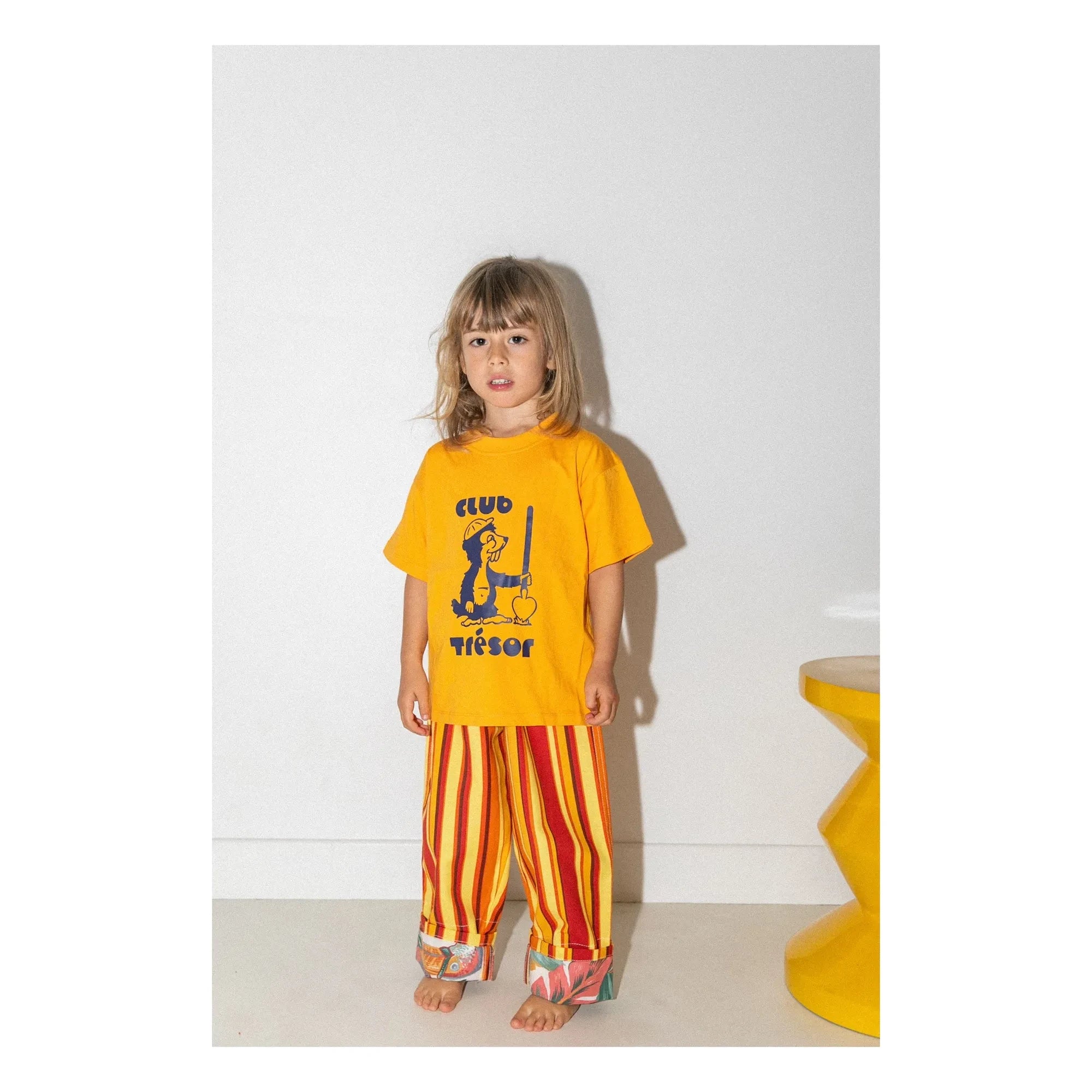 Club Trésor - Striped Beach Umbrella Pants | Orange