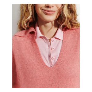 Bompard - Alpaca and Silk Cashmere Polo T-Shirt | Powder Pink