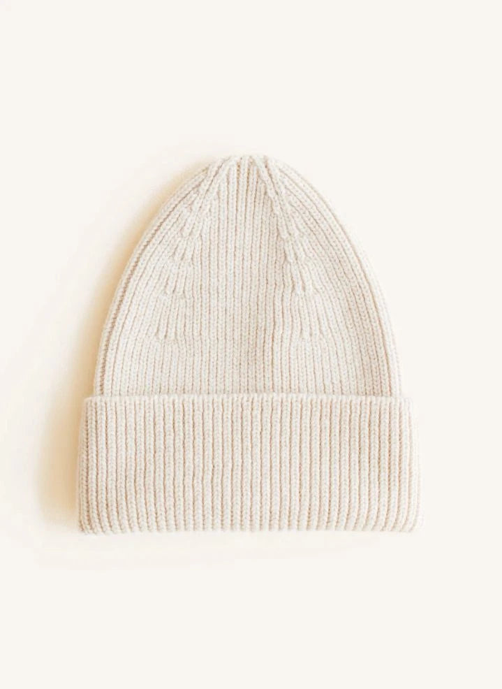 Hvid - Fonzie Merino Wool Beanie | Cream