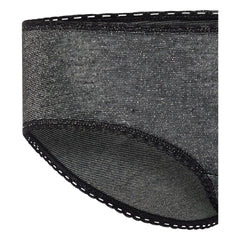 Momoni - Metallic Bikini Bottom | Charcoal Gray
