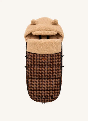 Töastie - Houndstooth Pattern Slippers Made from Recycled Fibers | Brown