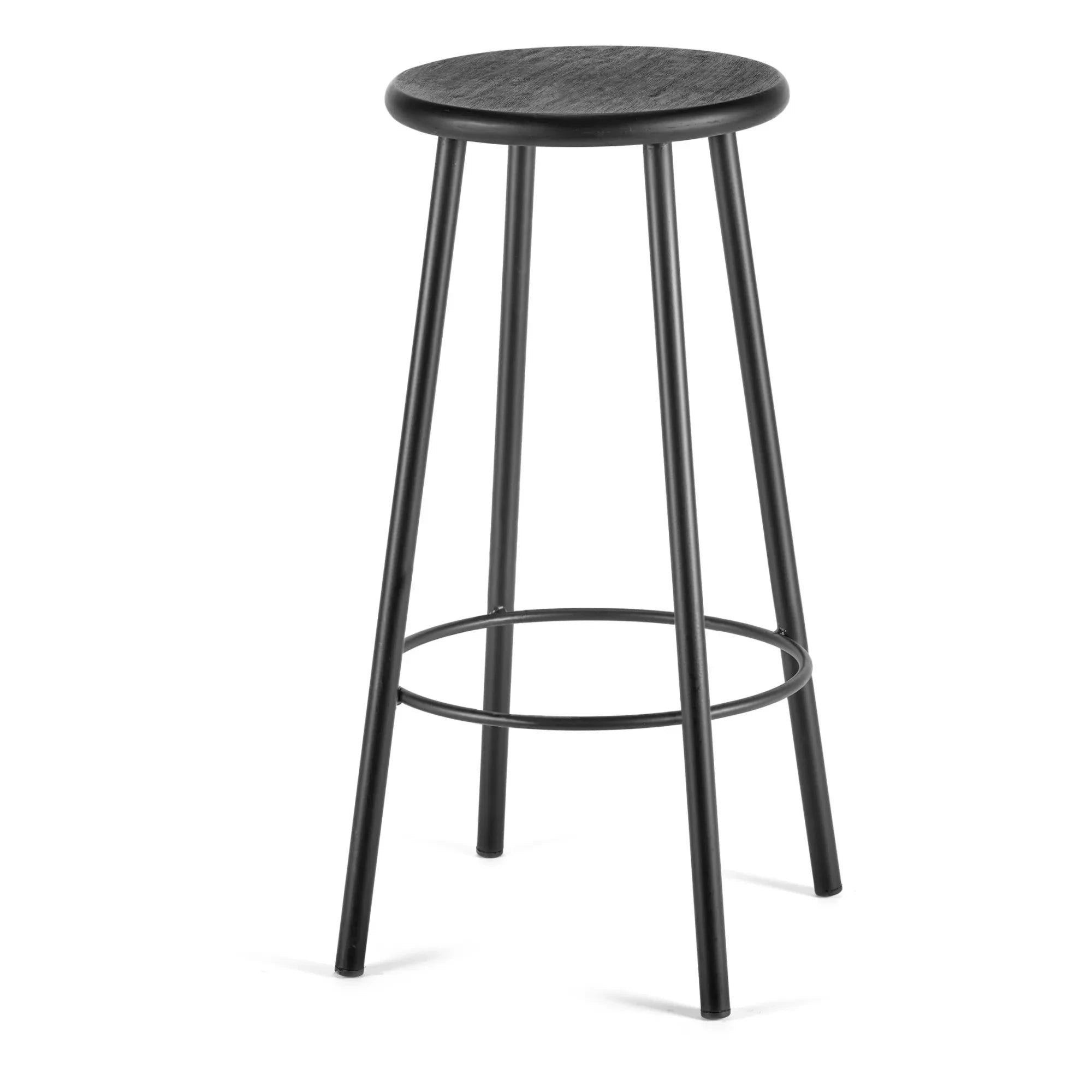 Serax - Wooden Stool with Metal Base | Black