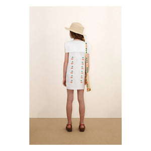 Tinycottons - Cherry Collar Dress | White