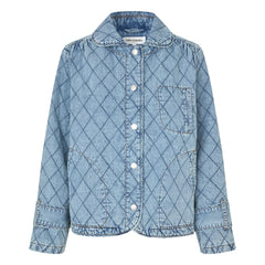 Lollys Laundry - Viola Quilted Cotton Jacket | Denim Blue