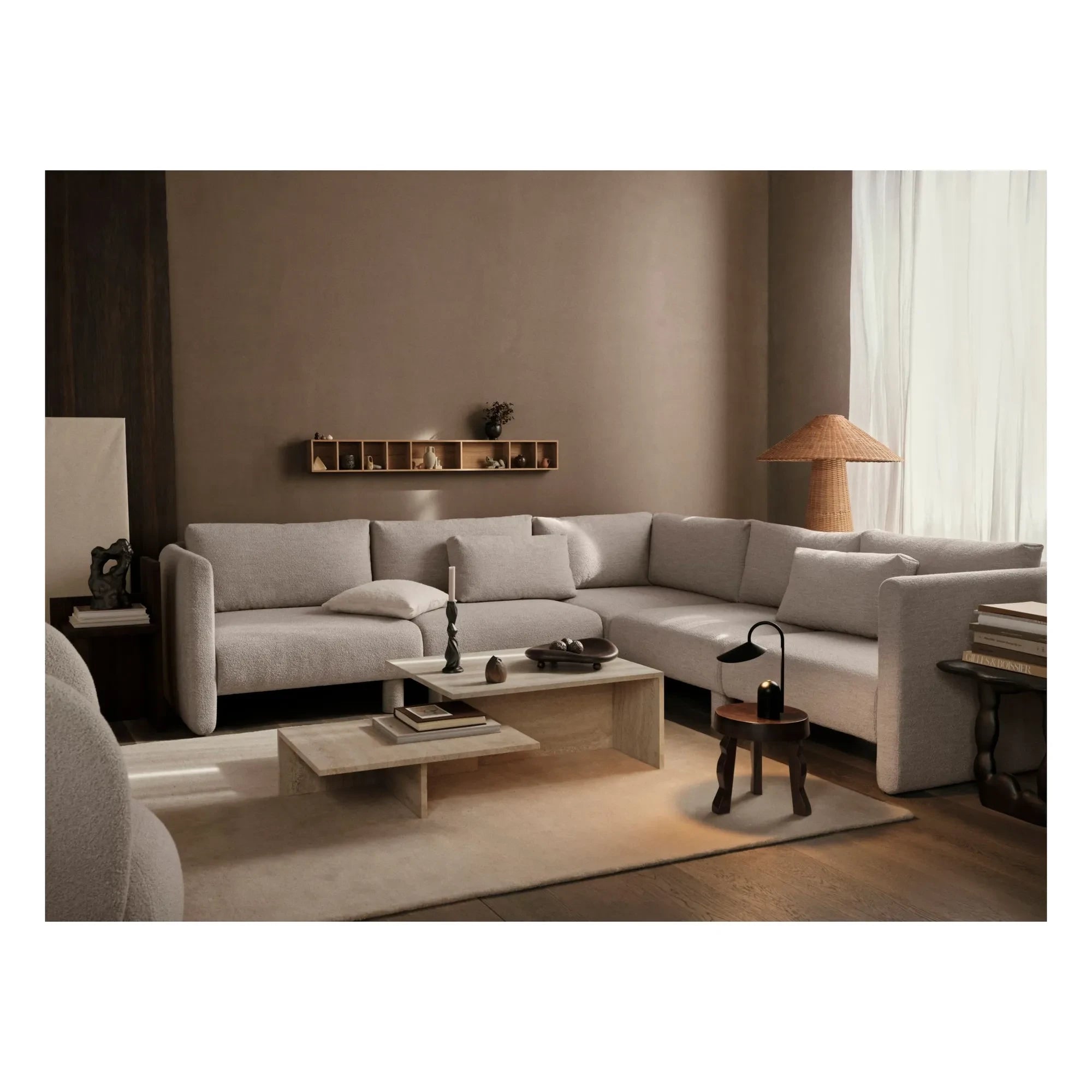 Ferm Living - Dase Bouclé Left Module Sofa | Beige