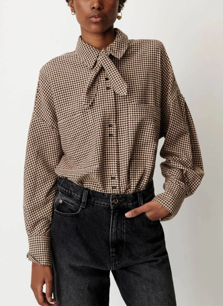 Sessùn - Cecily cotton blouse | Brown