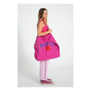 Piupiuchick - Flare Floral Twill Pants | Pink