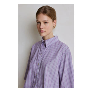 Hod - Selena Cotton Striped Shirt | Lilac