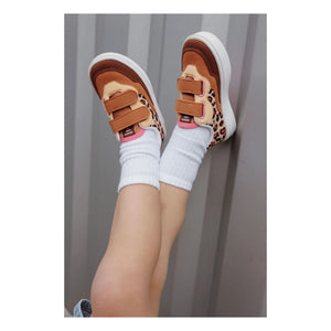 Hello Hossy - Leopard Scratch Sneakers | Cream