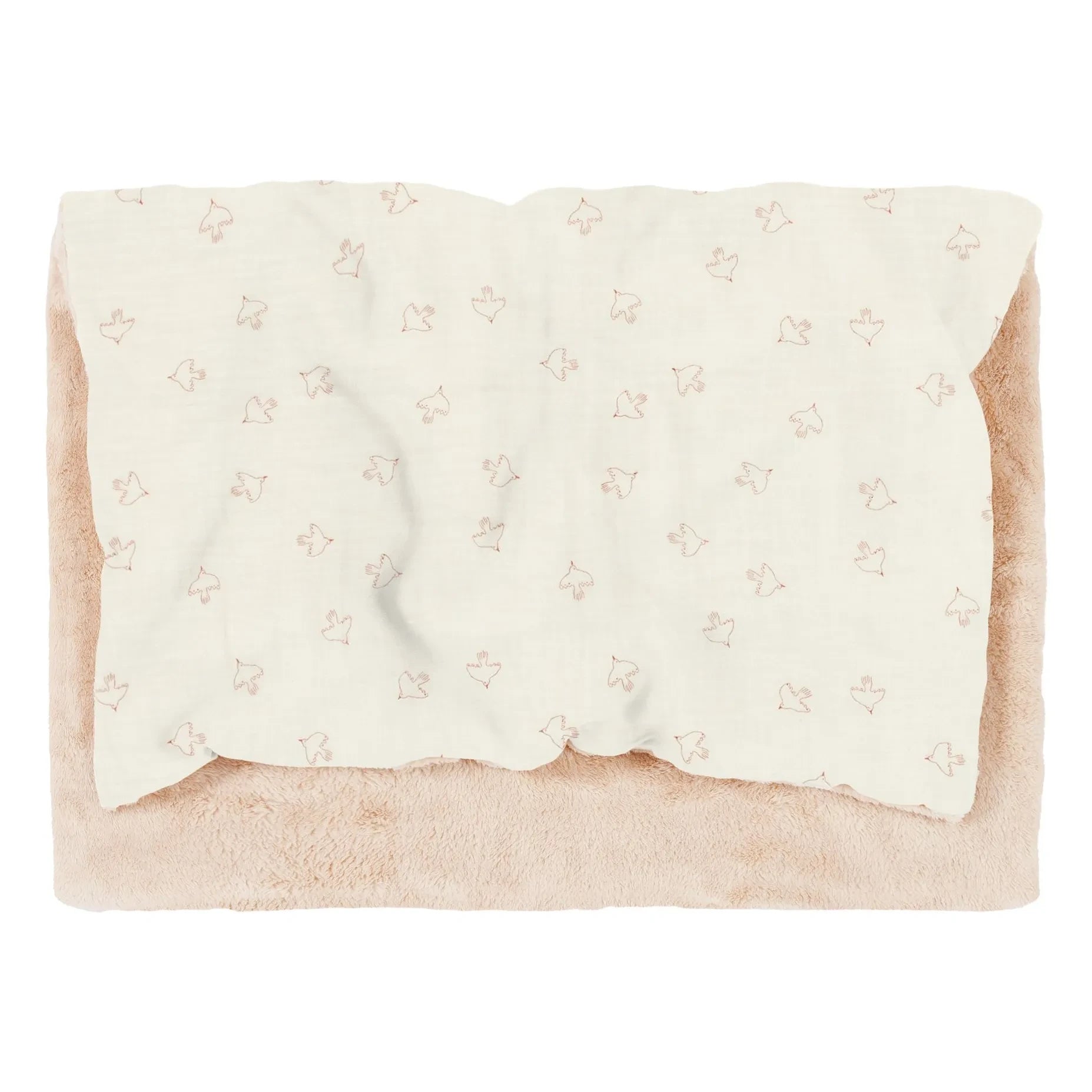 Nobodinoz - Wabi Sabi Hoshi Birds Winter Blanket | Cream
