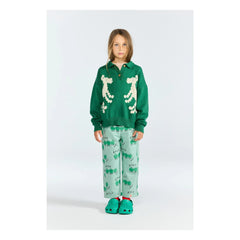 The Animals Observatory - Raver Organic Cotton Polo Sweater | Green