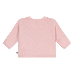 Petit Bateau - Pointelle Wool Cardigan | Pink
