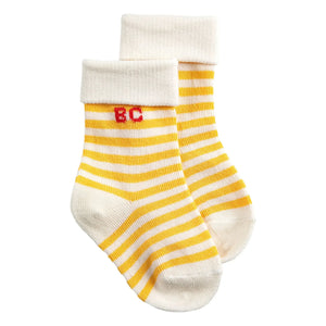 Bobo Choses - Set of 2 Pairs of Organic Cotton Strawberry Print Socks | Yellow