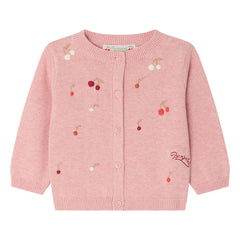 Bonpoint - Claudie Embroidered Cardigan | Powder Pink