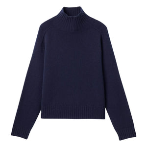 Bompard - Hammer Neck Cashmere Sweater | Navy