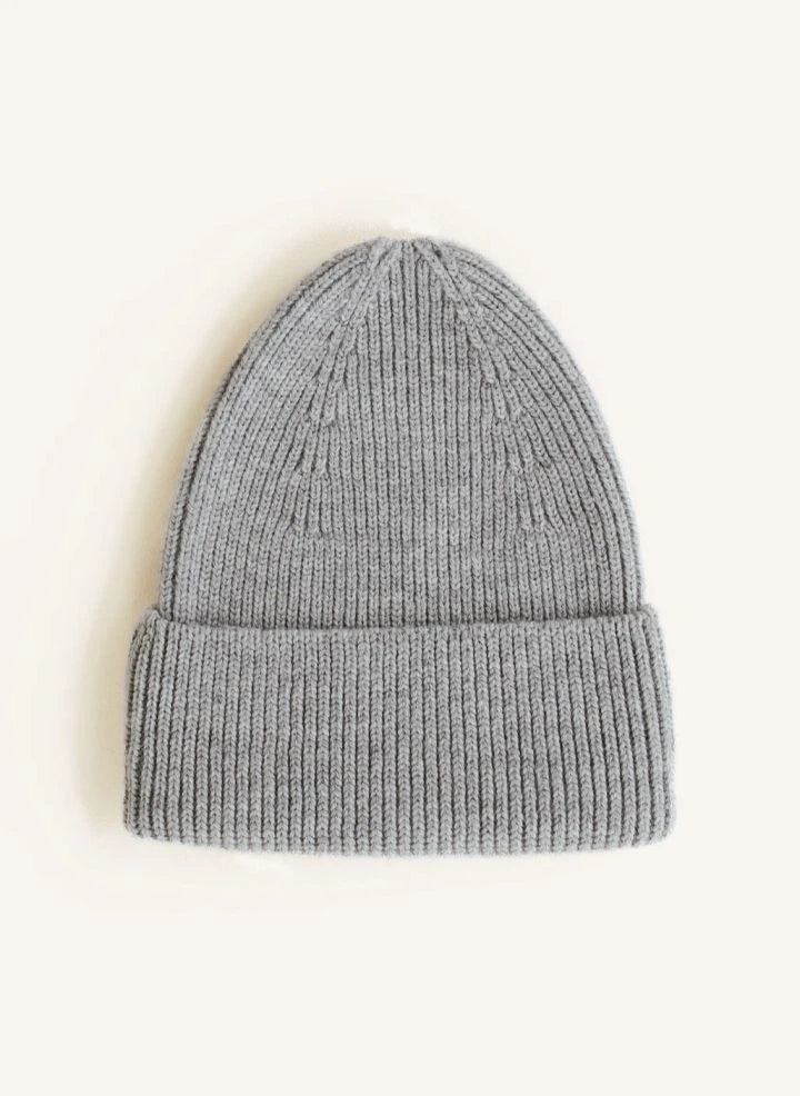 Hvid - Fonzie Merino Wool Beanie | Grey