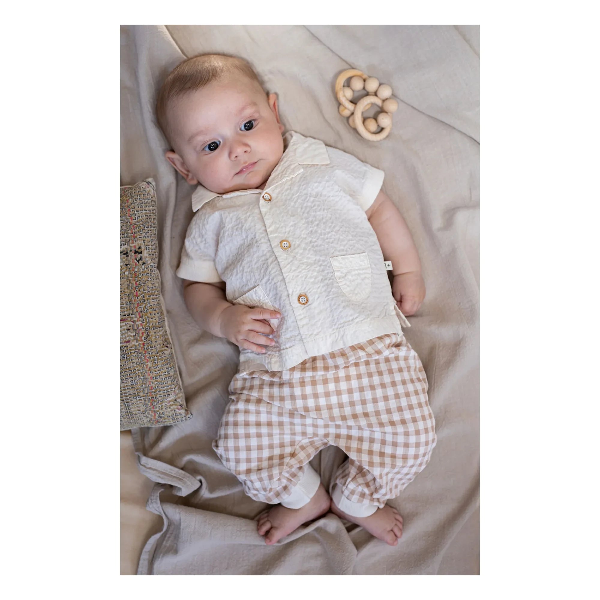 1+ in the family - Corinto Seersucker Shirt | Ecru