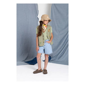 Hundred Pieces - Denim Daisie şort | Mavi
