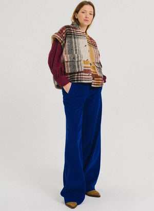 Tinsels - Sleeveless Jacket | Burgundy