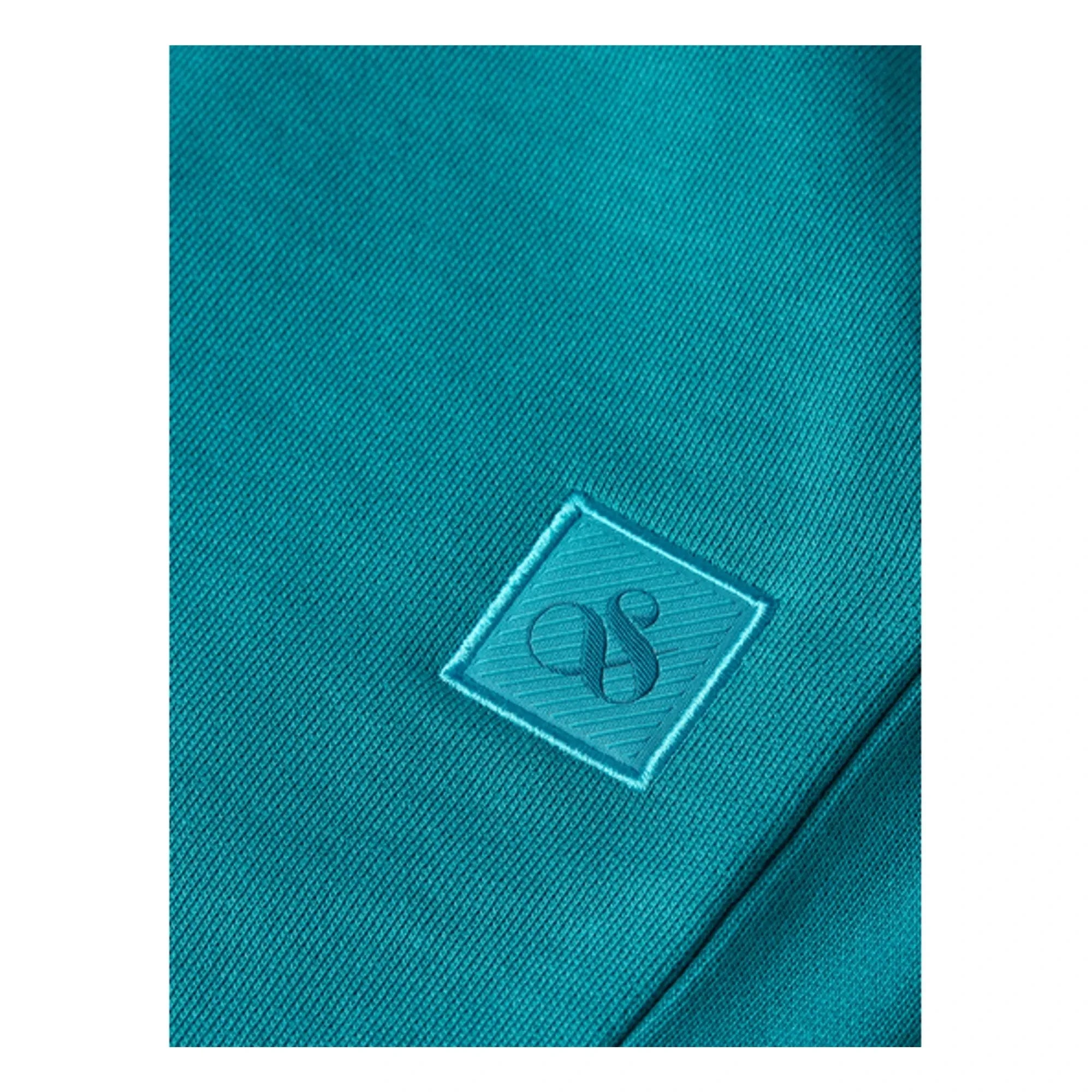 Scotch & Soda - Organic Cotton Logo Badge Jogger Shorts | Lagoon Blue