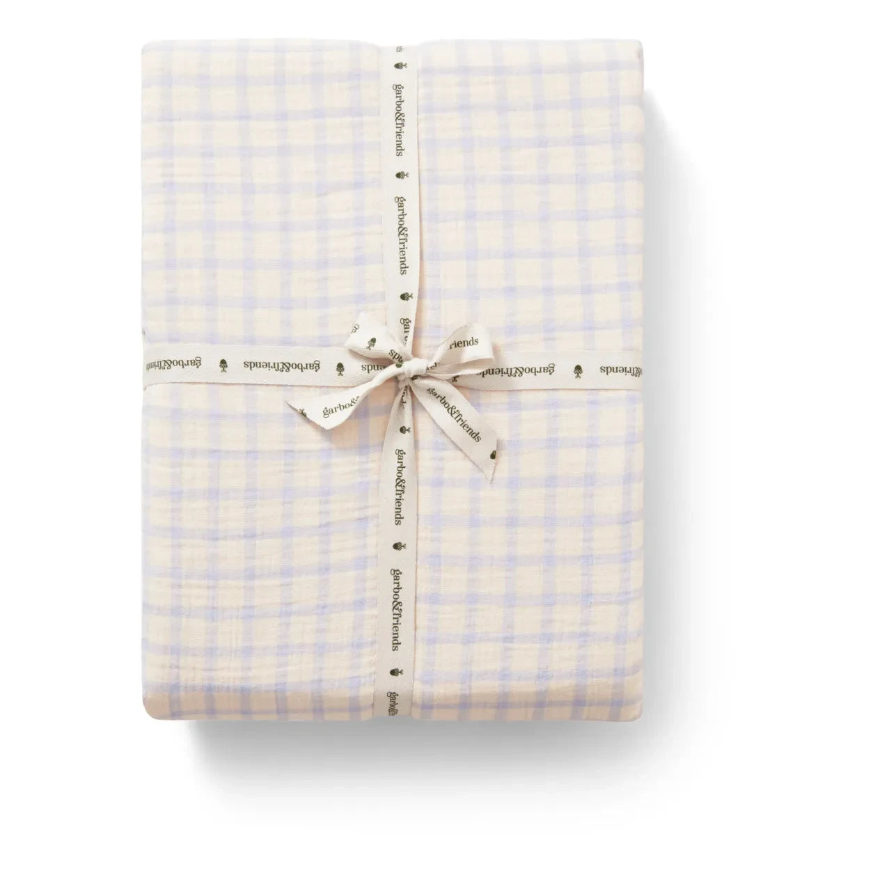 garbo&friends - Fitted Sheet Gingham Sky | Light Blue