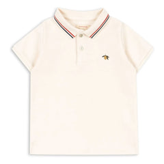Konges Sløjd - Florian Organic Cotton Polo T-Shirt | White