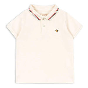 Konges Sløjd - Florian Organic Cotton Polo T-Shirt | White