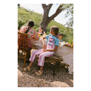 Favorite People - Amore Striped Overalls | Pink