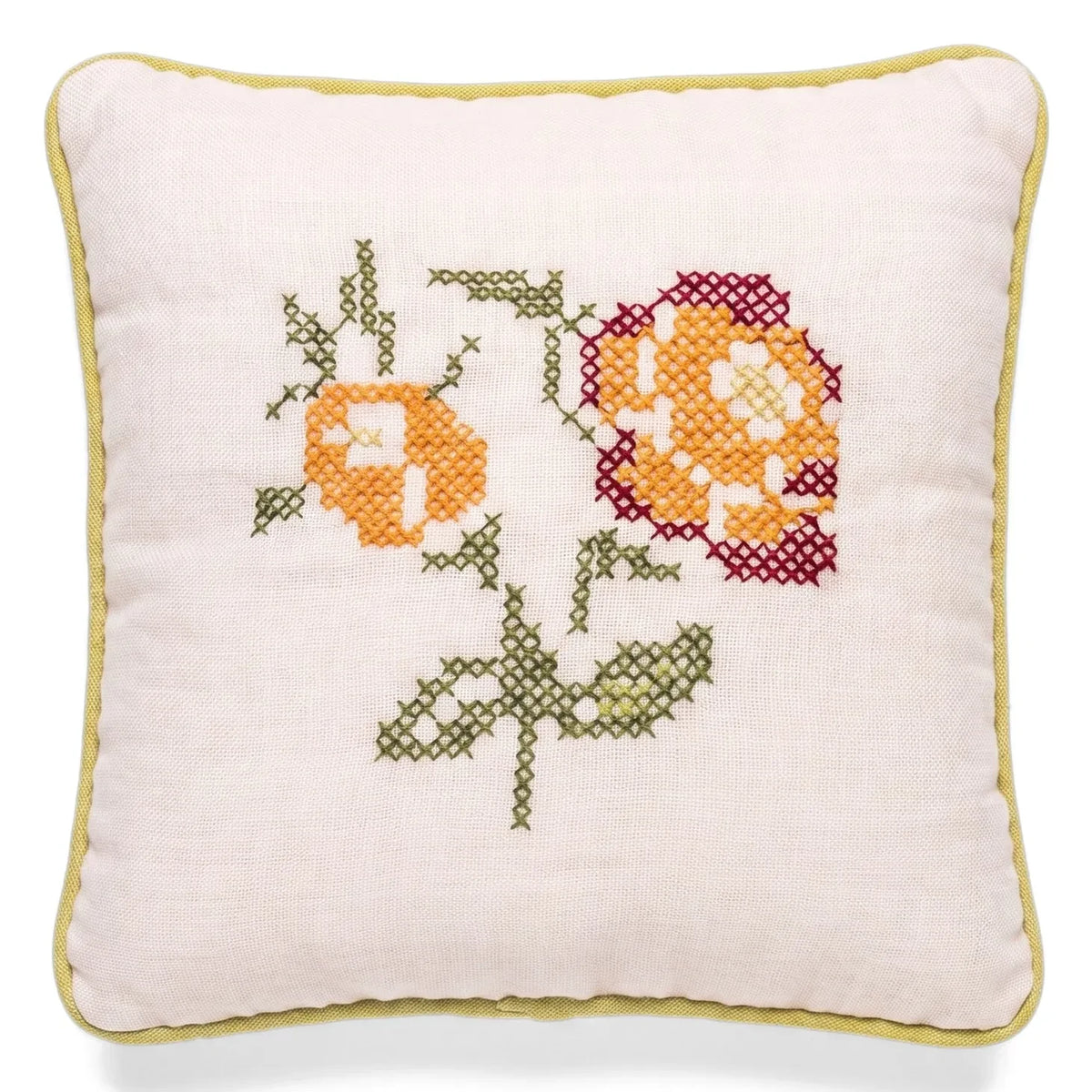 Editions Aimable - Clovis Floral Cushion | Dragée Pink Muslin