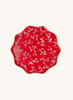 Meri Meri - Block Print designed large Christmas plates - set of 8