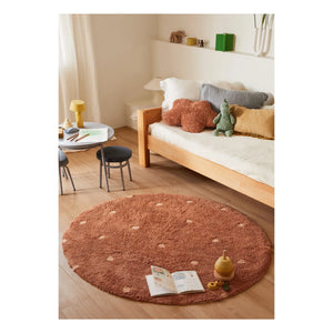 Lorena Canals - Dotted Round Rug | Terracotta