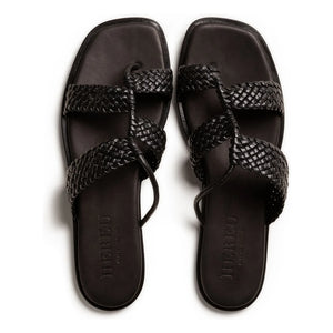Hereu - Lina Leather Sandals | Black