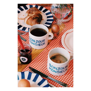 Anna + Nina - Bonjour Monsieur Mug | Blue