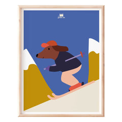 Ma petite vie - Kayak dog poster