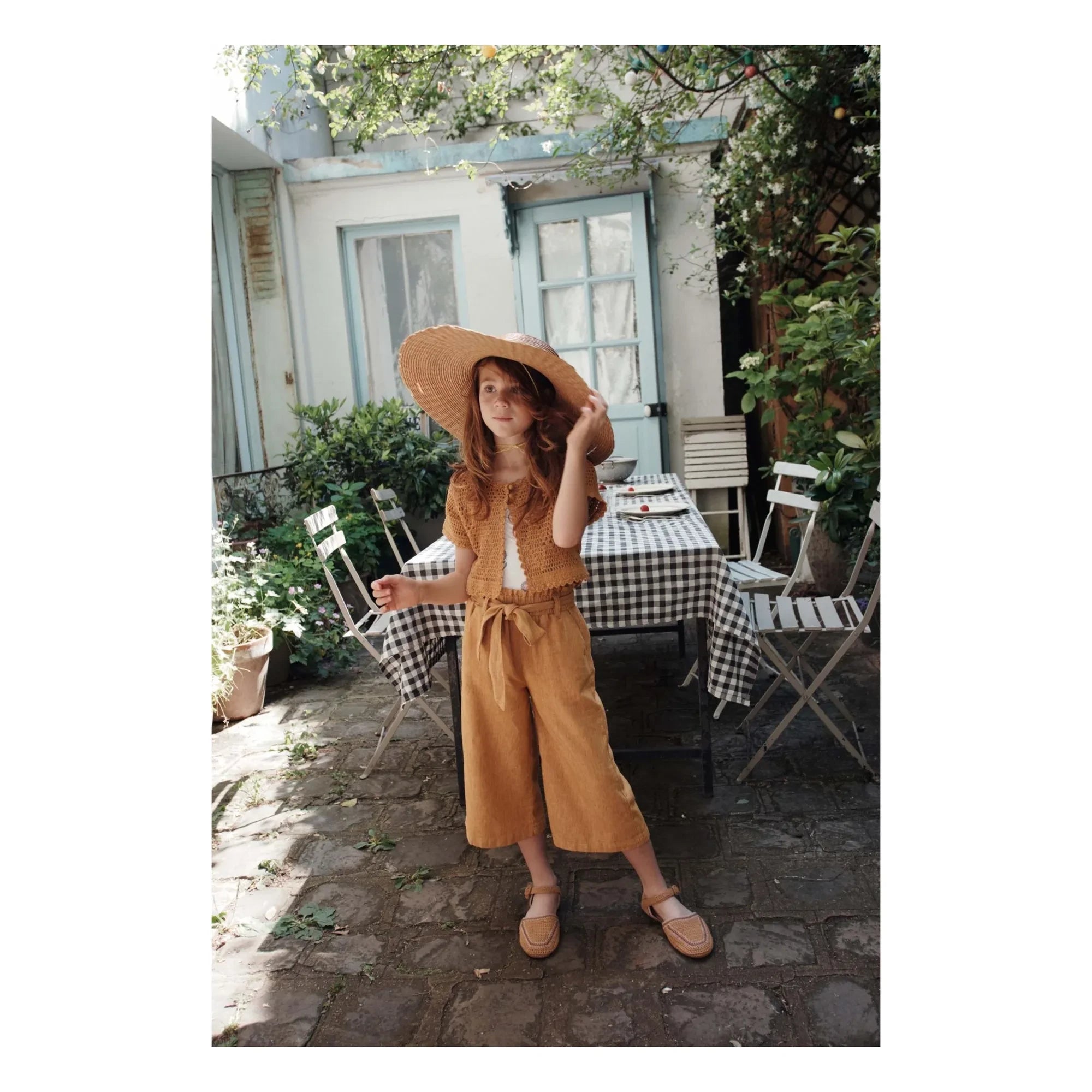 Emile et Ida - Wide-leg trousers with belt | Mustard