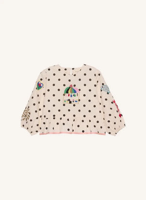SISSEL EDELBO - Diana Pois Organic Cotton Blouse - Kids Collection | Cream