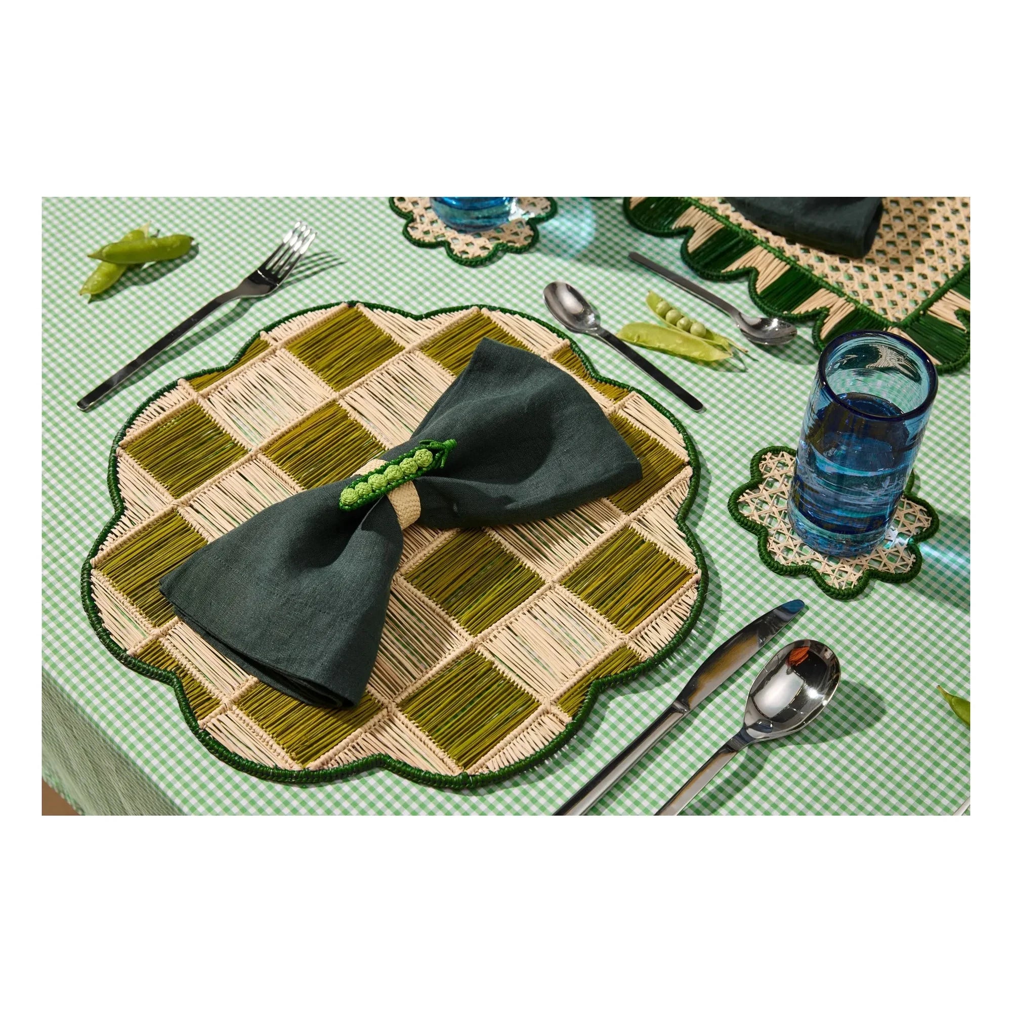 Coro Cora - Polka dot napkin ring | Green