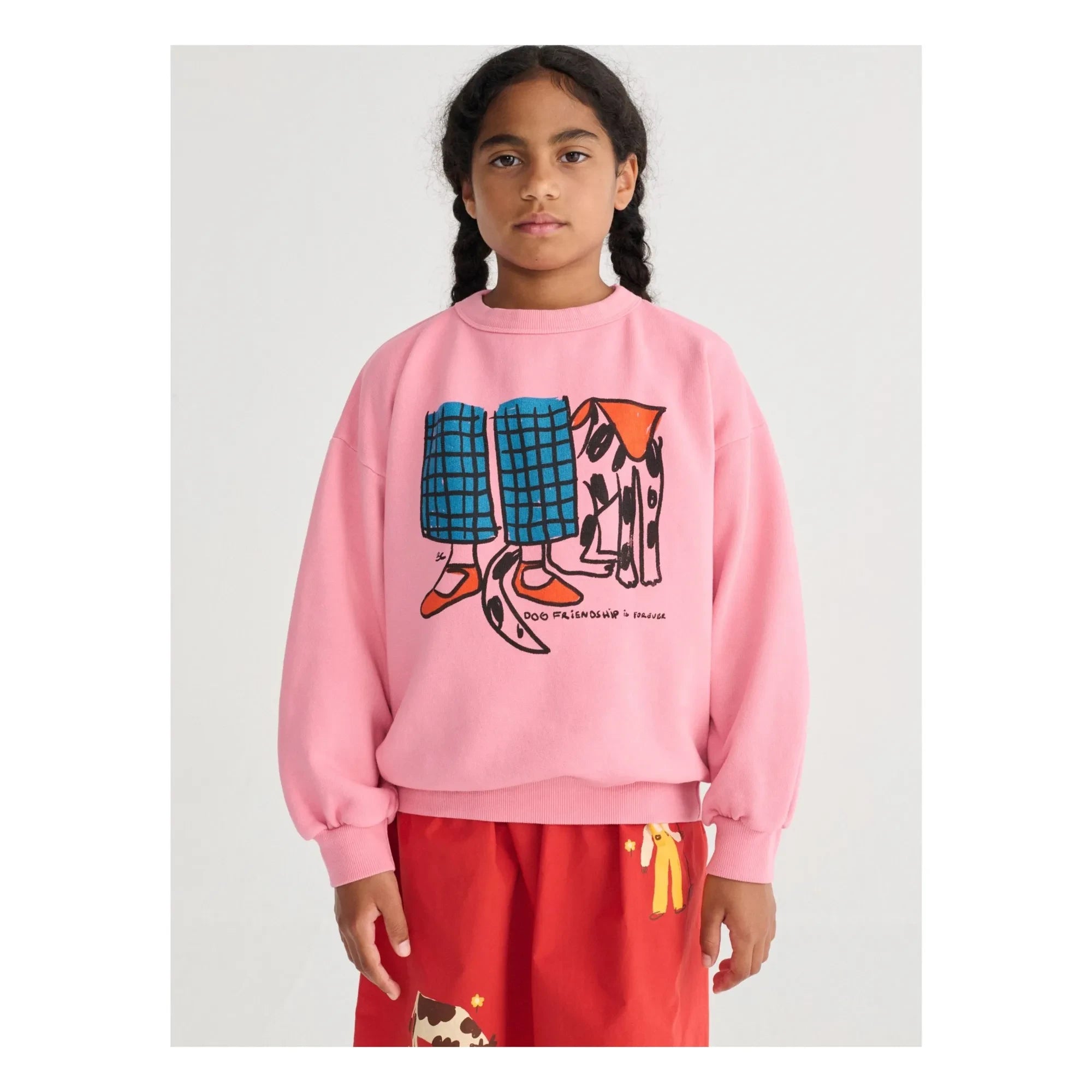 Bobo Choses - Friends Organic Cotton Sweatshirt | Pink