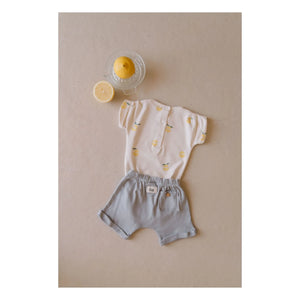 Studio Bohème - Simon Organic Cotton Shorts | Grey Blue