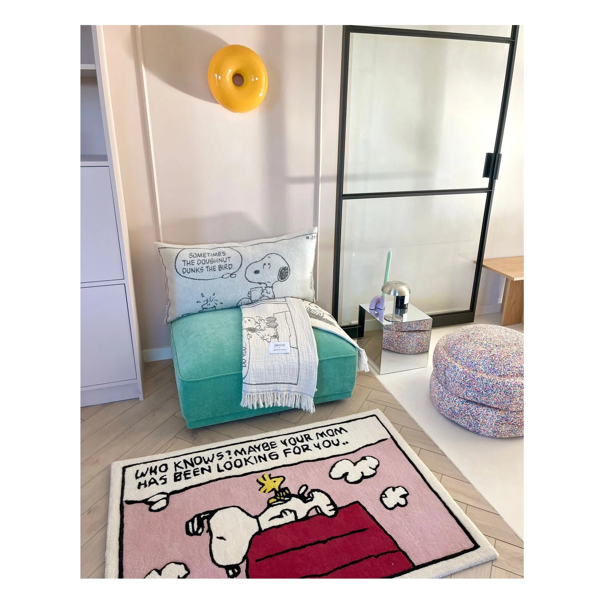 Maison Deux - Peanuts Comic Rug | Pink
