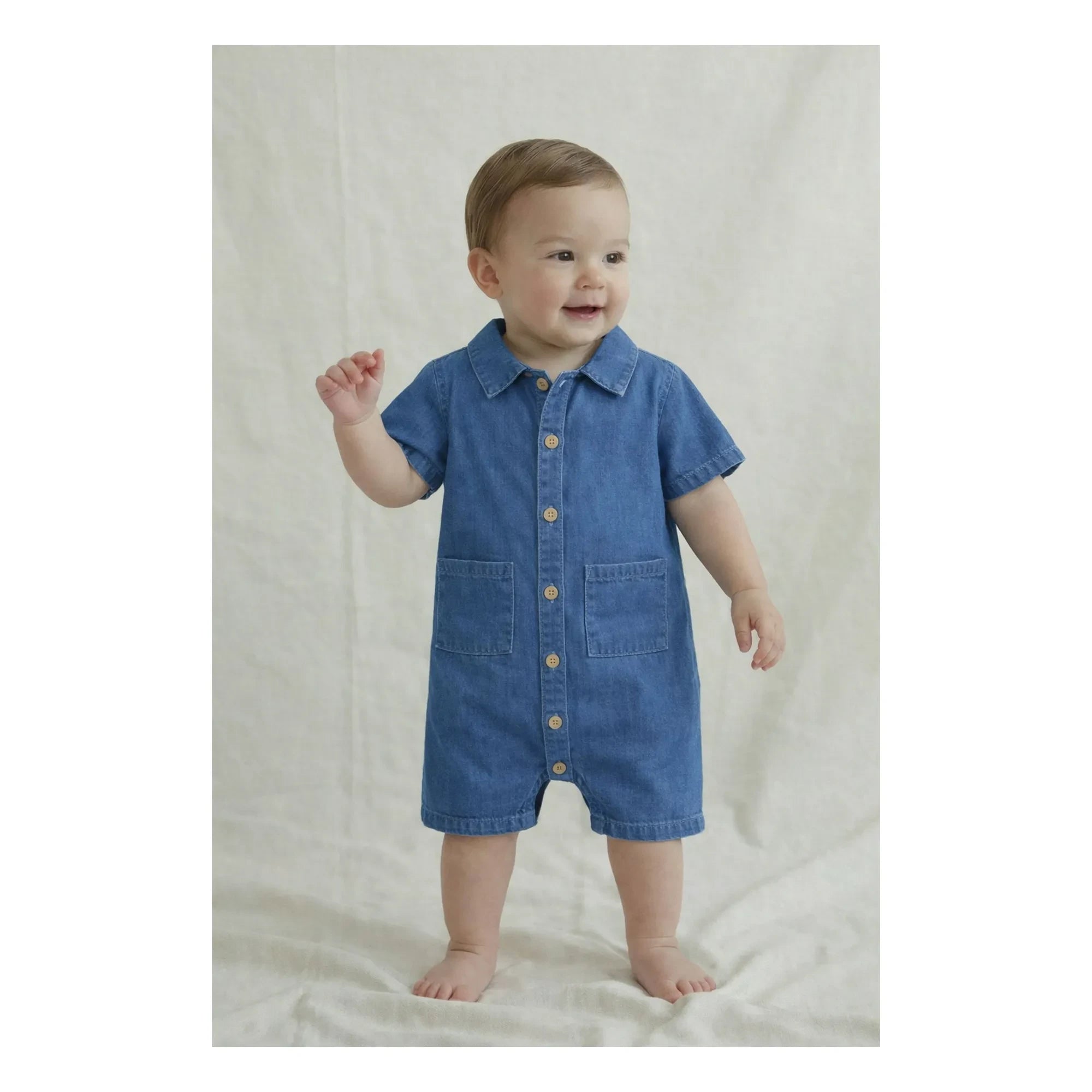 Lililotte - Charly Romper Tencel Organic Cotton | Denim Blue