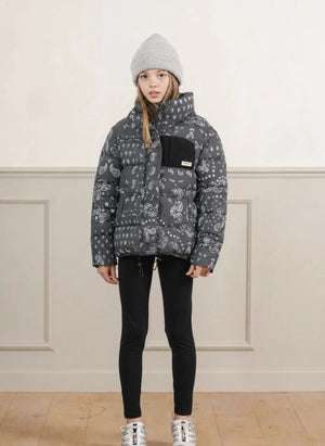Töastie - Helix Bandana Puffer Jacket Made from Recycled Fibers | Black