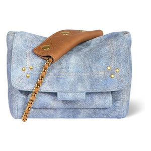 Jérôme Dreyfuss - Bag Lulu S Croûte Velour | Washed Blue