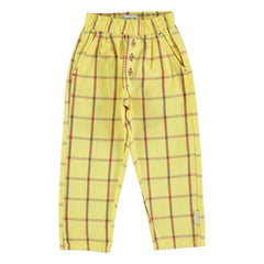 Piupiuchick - Checkered Pants | Light Yellow