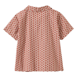 Caramel - Geometric Bamboo Shirt | Brick Red