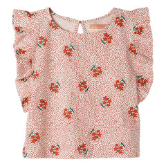 Fabula - Ruffled Sleeve Blouse | Red