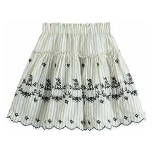 Once Upon a Time - Tatiana Striped Skirt | White