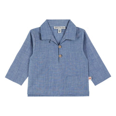 Emile et Ida - Plain Chambray Shirt | Blue