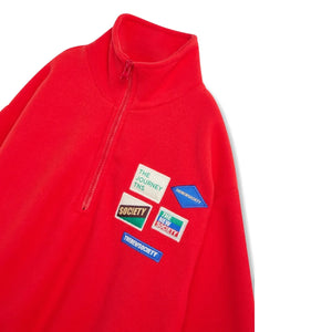 the new society - Cloudy Zip-Up Sweatshirt | Red